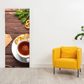 Fotótapéta ajtóra - Bögre díszítéssel (95x205cm)