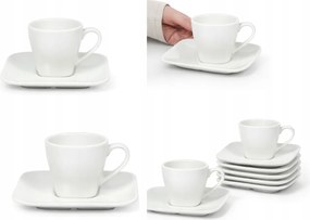 183. Kávéscsésze eszpresszó csészealjjal New Bone China elegáns fehér