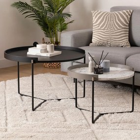 Mandy Athracite kisasztal szett, 2 db