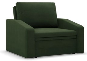 Vertico fekvőfotel, 80 cm széles, fonott, zöld