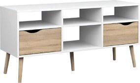 TV asztal/szekrény, tölgy sonoma / fehér, OSLO 75391