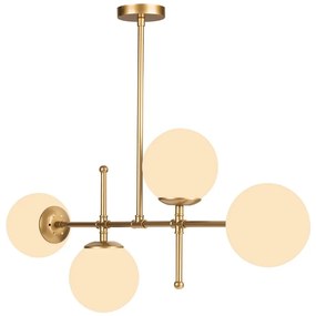 Kruva aranyszínű függőlámpa, magasság 57 cm - Squid Lighting