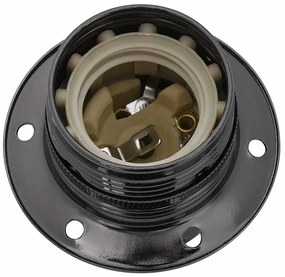 2 db fényes fekete lámpatartók E27