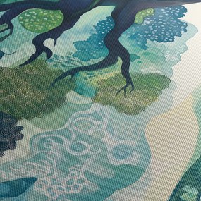 Kép – Az életfa zöld lombkoronája (150x105 cm)