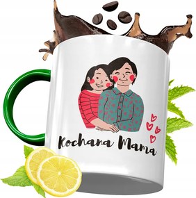 Zöld Bögre Anyukáknak Születésnapi Ajándék fényképes nyomtatással