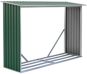 Tüzifa tároló G21 WOH 181 - 242 x 75 cm, zöld