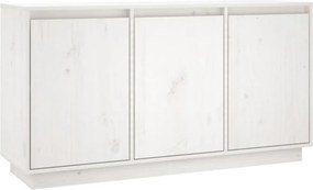 vidaXL fehér tömör fenyőfa tálalószekrény 111x34x60 cm