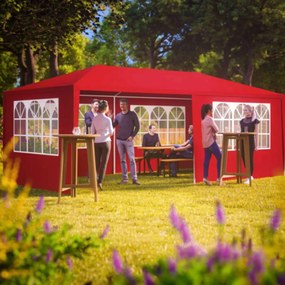 NEAPOL rendezvénysátor, 3x6m, piros Jurhan