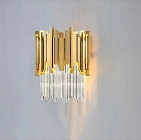 Fali Lámpa AjieQaQ Kristály Arany Beltéri Fali Lámpa E14 Nappaliba