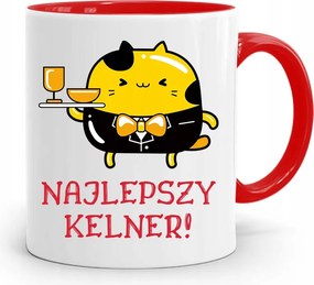 Pincérnek Piros Bögre A Legjobb Pincér fényképes nyomtatással