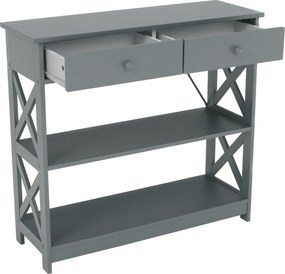 Konzolasztal, szürke, LOMIR