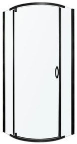 Splash Black 90 íves zuhanykabin zuhanytálca nélkül