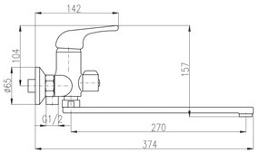 RAV Slezák SA053.5 - SAZAVA kádcsaptelep, fényes króm