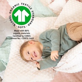 Bézs pamutkeverék gyerek ágyneműhuzat babaágyhoz 80x80 cm Frosty Almond – Roba