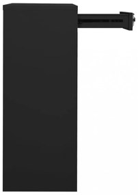 antracitszürke acél irodai szekrény 90 x 40 x 102 cm