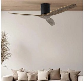 ZEVENTI - Mennyezeti ventilátor SPELLO Wi-Fi Tuya fekete/tölgy + távirányító