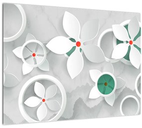 Virágos absztrakció képe (70x50 cm)