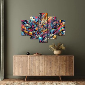 Kép - Színes graffiti (150x105 cm)