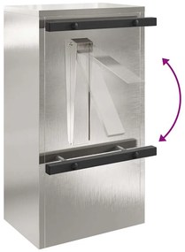 postaláda Fekete 30 x 23 x 55 cm Rozsdamentes acél