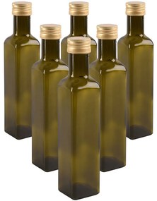 Orion Olaj fedeles üvegpalack készlet, 0,5 l, 6 db