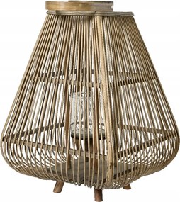 Bambusz lámpa fa lábakkal és fogantyúval 33x48cm dekoratív