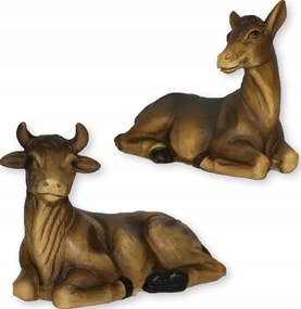 Ökör És Szamár a betlehemhez a 8,0cm magas figurákkal arányosan illeszkednek