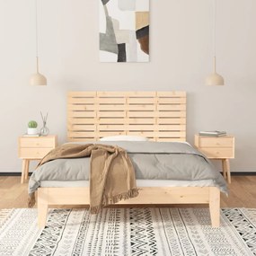tömör fenyőfa fali fejtámla 126 x 3 x 63 cm