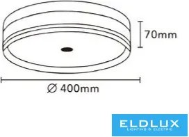 ELDLUX BL400-N3C Kerek Mennyezeti Lámpa LED IP20
