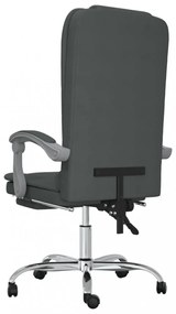 vidaXL sötétszürke szövet dönthető masszázsfotel