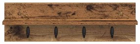 Fali Kabáthorog polcokkal Régi fa 60 x 10.5 x 18 cm Faanyag