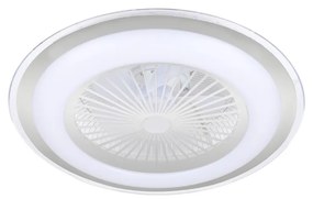 Ventilátoros távirányítós mennyezeti LED lámpa 48W Milagro Zonda Silver 3000-6000K (ML8503)