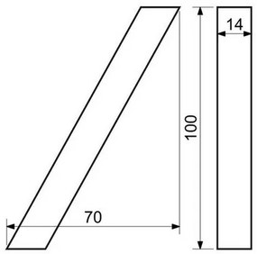 Alumínium házszám, 3D, köszörült felület