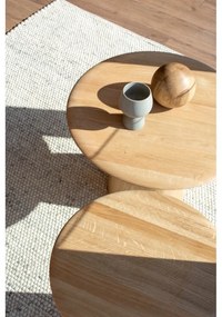 Tölgyfa kerek tárolóasztal ø 40 cm Mushroom – Gazzda