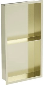 Mexen X-Wall-R süllyesztett polc peremmel és polccal 60 x 30 cm, arany kefe - 1950603010S