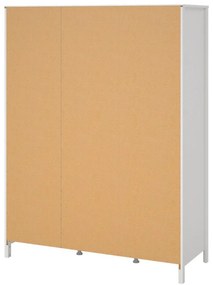 Fehér ruhásszekrény tükörrel 150x199x58 cm Madrid – Tvilum