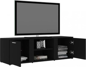 fekete szerelt fa TV-szekrény 120 x 34 x 37 cm