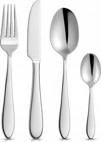Evőeszköz készlet Acél evőeszköz 6 személyes 24 db-os villa kanál kés kanál