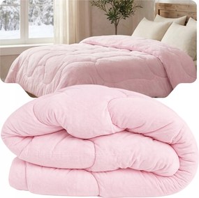Téli Polár Paplan 180x200cm Rózsaszín Antiallergén Tömör Lengyel