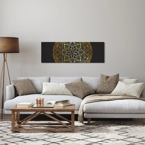 Az arany absztrakció képe (órával) (90x30 cm)