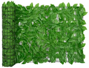 zöld leveles erkélyparaván 200 x 75 cm