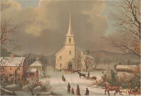 Dekoratív fotótapéta falra Könnyű összeszerelés Téli tájkép 152x104 Ragasztó