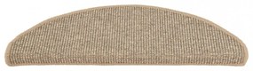 vidaXL 15 db sötét bézs színű öntapadó lépcsőszőnyeg 65x21x4 cm