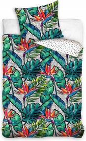 Ágyneműhuzat Dzsungel Levelek Pamut Szatén 140x200