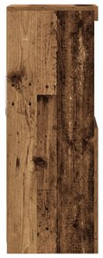 LED világítással ellátott oldalszekrény, öreg fa 41x37x100 cm