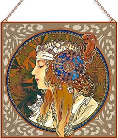 Alfons Mucha - Csodálatos asszonyok (Garnitúra) üvegkép, falikép