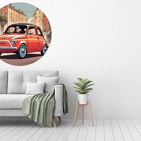 PIPPER. Kör alakú falmatrica "Fiat 500" Méret: 60cm