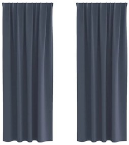 Függönyök 2 pcs Antracitszürke 245 x 140 cm Poliészter