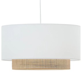 Fehér-natúr színű textil lámpabúra ø 60 cm Erna – Kave Home
