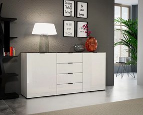 Stone 4 fiókos, 2 ajtós komód fehér 180cm