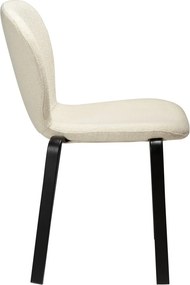 Krémszínű kárpitozott étkezőszék Heap – DAN-FORM Denmark